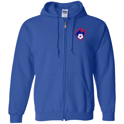 Boston Minutemen Full Zip Hoodie NASL Soccer Team color Royal Blue