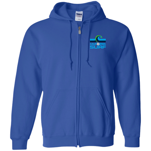California Surf Full Zip Hoodie NASL Soccer Team color Royal Blue