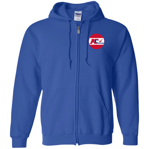 Kansas City Spurs Full Zip Hoodie NASL Soccer Team color Royal Blue