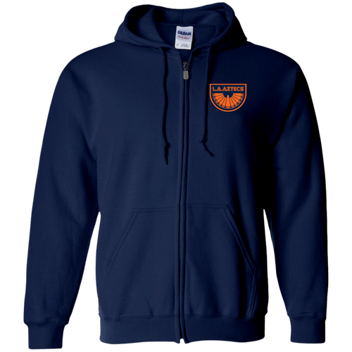Los Angeles Aztecs Full Zip Hoodie NASL Soccer Team color Navy