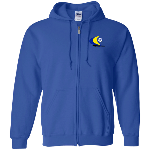 Oakland Clippers Full Zip Hoodie NASL Soccer Team color Royal Blue