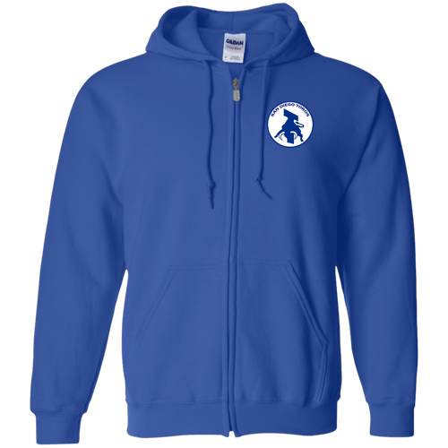 San Diego Toros Full Zip Hoodie NASL Soccer Team color Royal Blue