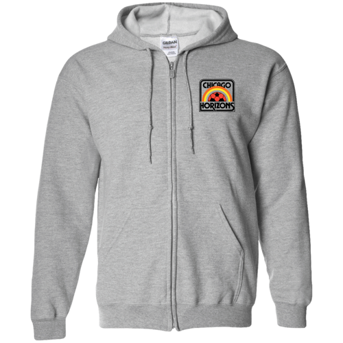 Chicago Horizons Full Zip Hoodie MISL Soccer Team color Sport Grey