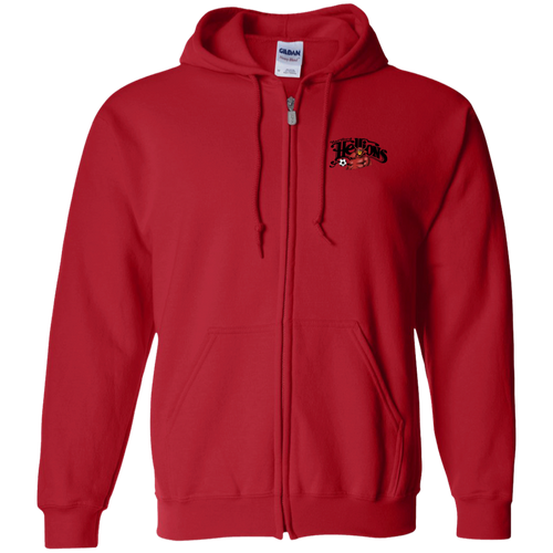 Hartford Hellions Full Zip Hoodie MISL Soccer Team color Red