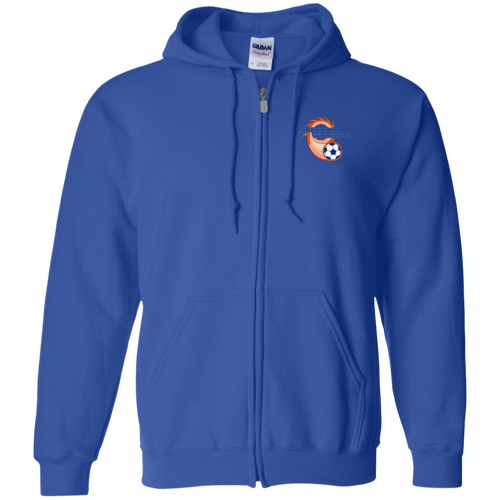 California Sunshine Full Zip Hoodie ASL Soccer Team color Royal Blue