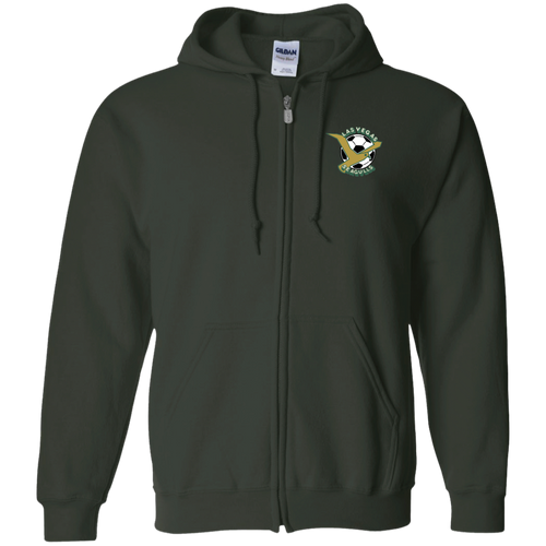 Las Vegas Seagulls Full Zip Hoodie ASL Soccer Team color Forest Green