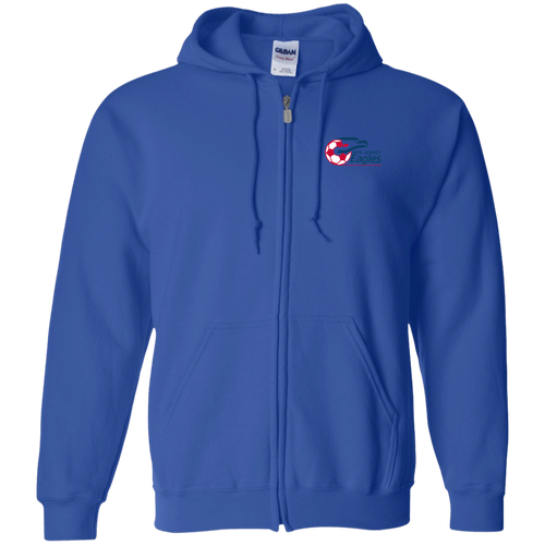 New Jersey Eagles Full Zip Hoodie ASL Soccer Team color Royal Blue