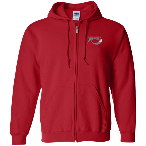 Washington Stars Full Front Zip Hoodie ASL Soccer Team Apparel color Red