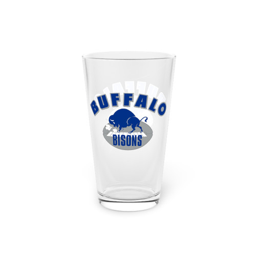 Buffalo Bisons Pint Glass 16 Ounce AAFC Football Team Collectible Drinkware