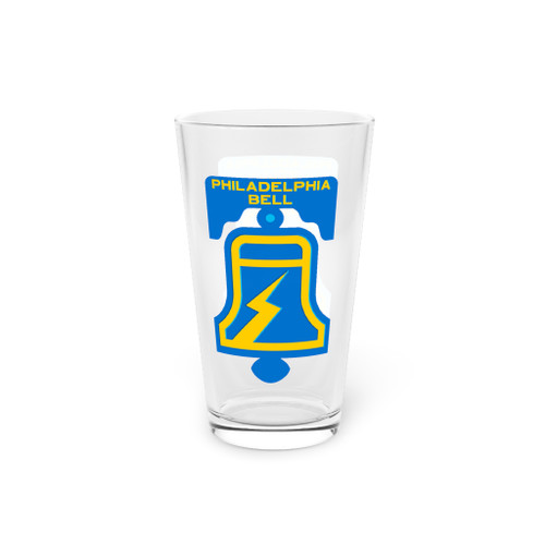 Philadelphia Bell Pint Glass 16 Ounce WFL Football Team Collectible Drinkware