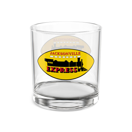 Jacksonville Express Rocks Whisky Glass 10 Ounce WFL Football Team Collectible Drinkware