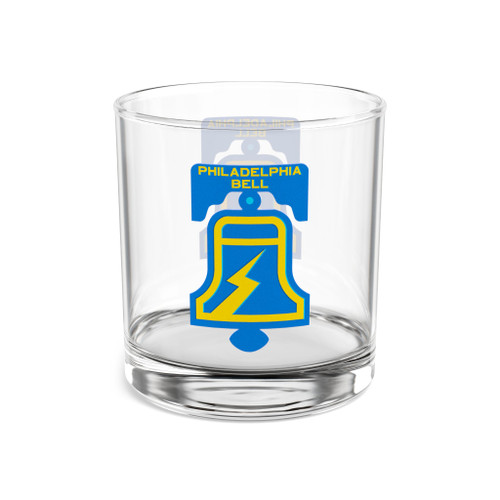Philadelphia Bell Rocks Whisky Glass 10 Ounce WFL Football Team Collectible Drinkware
