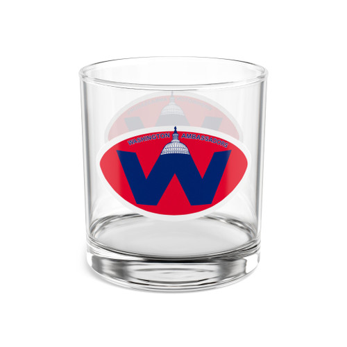 Washington Ambassadors Rocks Whisky Glass 10 Ounce WFL Football Team Collectible Drinkware