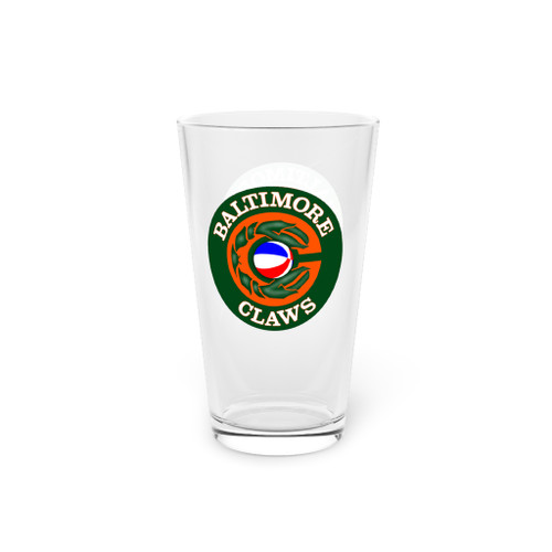 Baltimore Claws Pint Glass 16 Ounce ABA Basketball Team Drinkware Collectible