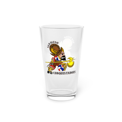 San Diego Conquistadors Pint Beer Glass 16 oz ABA Basketball Team Collectible Drinkware