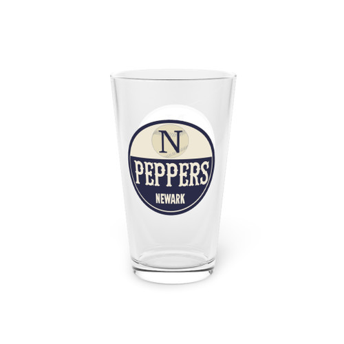 Newark Peppers Pint Beer Glass 16 Ounce Negro Leagues Baseball Team Collectible Drinkware