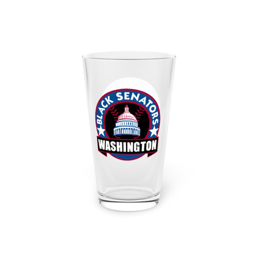 Washington Black Senators Pint Beer Glass 16 Ounce Negro Leagues Baseball Team Collectible Drinkware