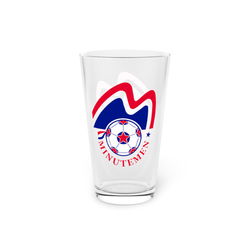 Boston Minutemen Pint Beer Glass 16 Ounce NASL Soccer Team Collectible Drinkware