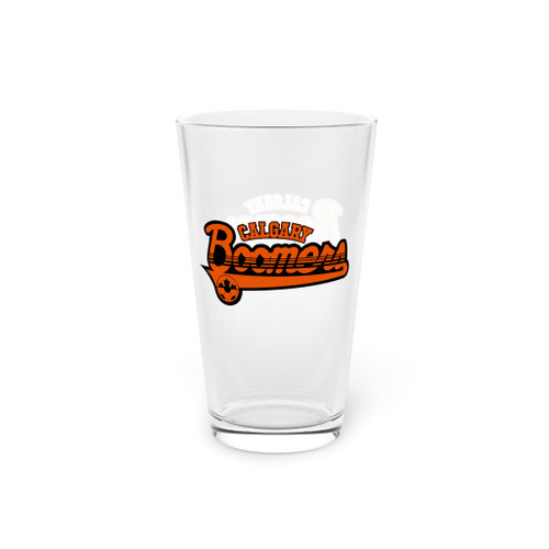 Calgary Boomers Pint Beer Glass 16 Ounce NASL Soccer Team Collectible Drinkware
