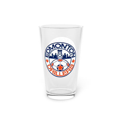 Edmonton Drillers Pint Beer Glass 16 OunceNASL Soccer Team Collectible Drinkware