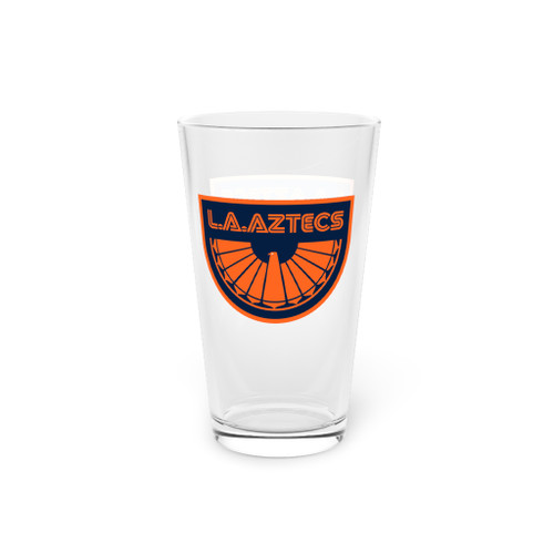 Los Angeles Aztecs Pint Beer Glass 16 Ounce NASL Soccer Team Collectible Drinkware