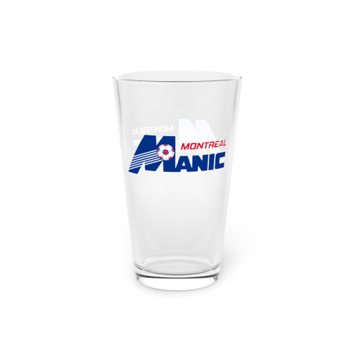 Montreal Manic Pint Beer Glass 16 Ounce NASL Soccer Team Collectible Drinkware