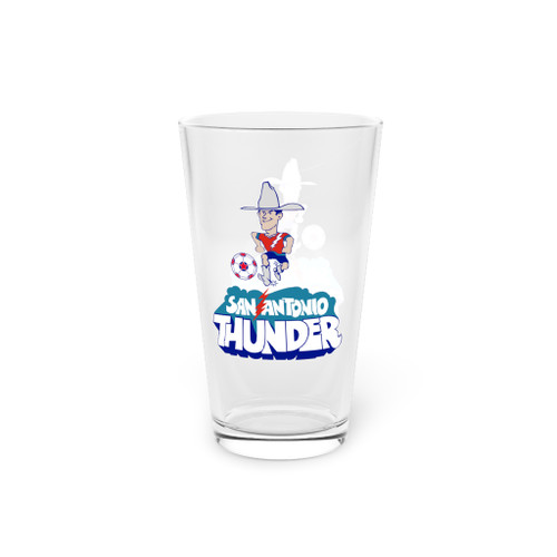 San Antonio Thunder Pint Beer Glass 16 Ounce NASL Soccer Team Collectible Drinkware