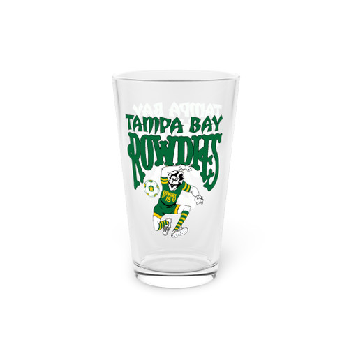Tampa Bay Rowdies Pint Beer Glass 16 Ounce NASL Soccer Team Collectible Drinkware
