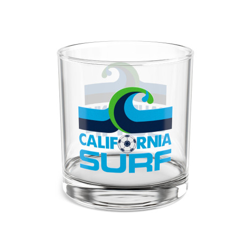 California Surf Rocks Whisky Glass 10 Ounce NASL Soccer Team Collectible Drinkware