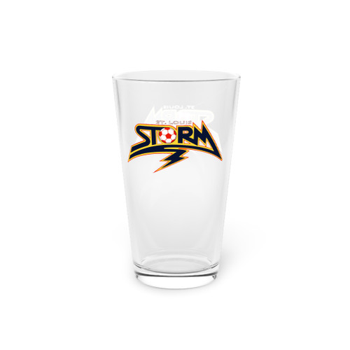 St. Louis Storm Pint Beer Glass 16 Ounce MISL Soccer Team Collectible Drinkware