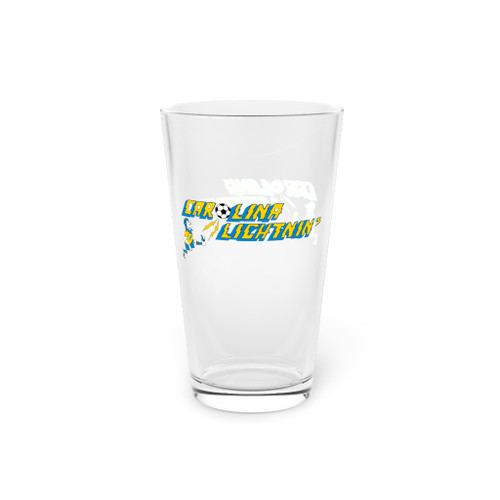 Carolina Lightnin' Pint Beer Glass 16 Ounce ASL Soccer Team Collectible Drinkware