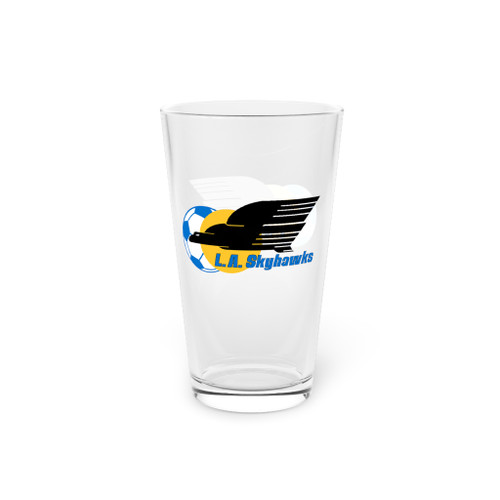 Los Angeles Skyhawks Pint Beer Glass 16 Ounce ASL Soccer Team Collectible Drinkware