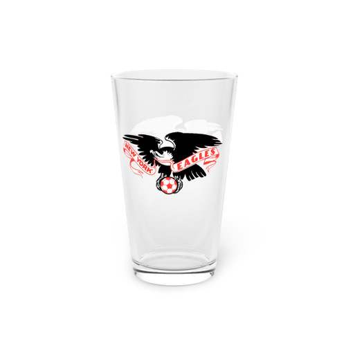 New York Eagles Pint Beer Glass 16 Ounce ASL Soccer Team Collectible Drinkware