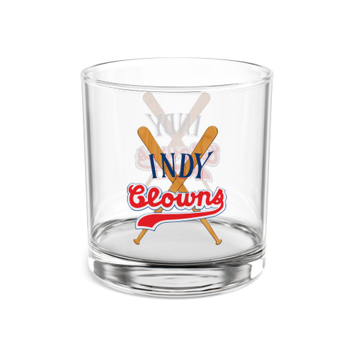 Indianapolis Clowns Rocks Whisky Glass 10 Ounce Negro Leagues Baseball Team Collectible Drinkware