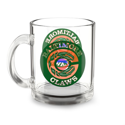 Baltimore Claws Glass Mug 10 Ounce ABA Basketball Team Collectible Drinkware