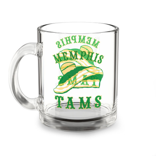 Memphis Tams Glass Beer Mug 10 Ounce ABA Basketball Team Collectible Drinkware