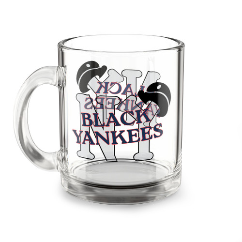 New York Black Yankees Glass Beer Mug 10 Ounce Capacity Negro League Baseball Team Collectible Drinkware