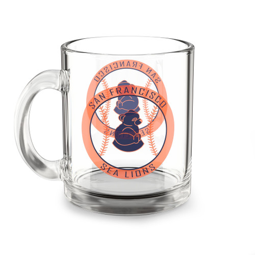 San Francisco Sea Lions Glass Beer Mug 10 Ounce Capacity Negro League Baseball Team Collectible Drinkware