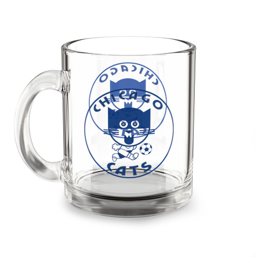 Chicago Cats Glass Beer Mug 10 Ounce ASL Soccer Team Collectible Drinkware