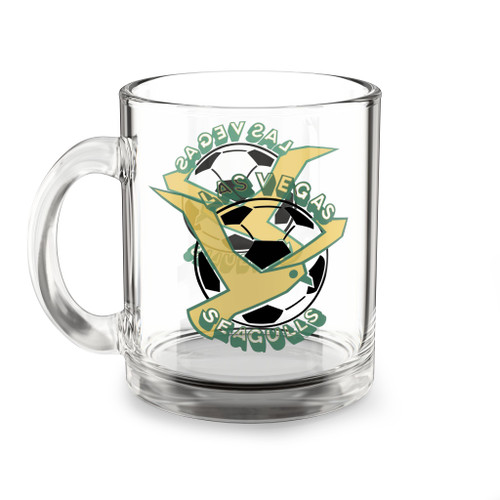 Las Vegas Seagulls Glass Beer Mug 10 Ounce ASL Soccer Team Collectible Drinkware