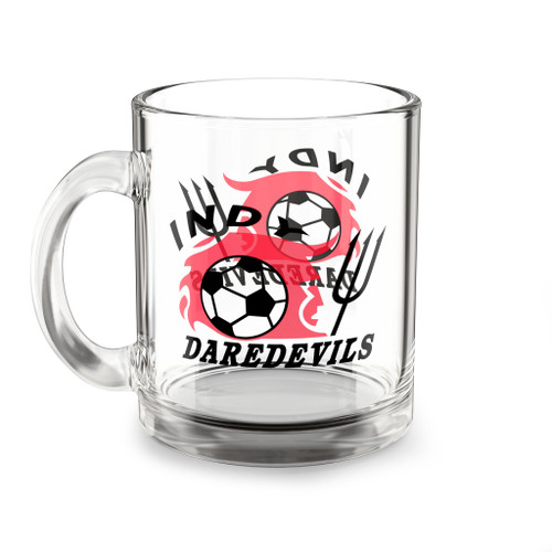 Indianapolis Daredevils Glass Beer Mug 10 Ounce ASL Soccer Team Collectible Drinkware