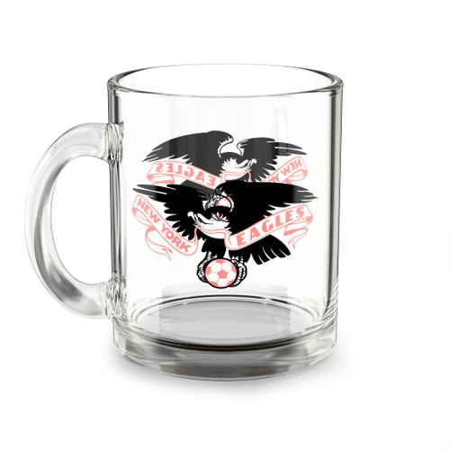 New York Eagles Glass Beer Mug 10 Ounce ASL Soccer Team Collectible Drinkware