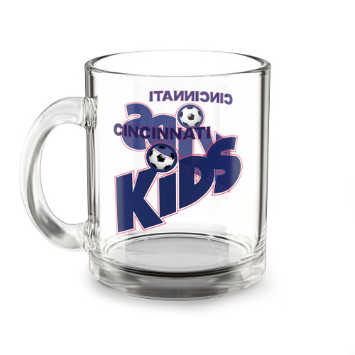 Cincinnati Kids Glass Mug 10 Ounce MISL Soccer Team Collectible Drinkware