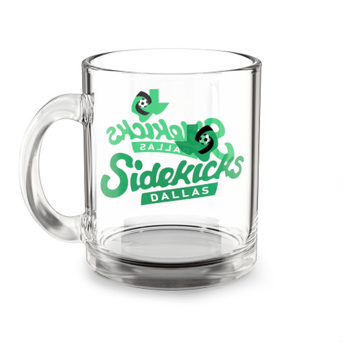 Dallas Sidekicks Glass Mug 10 Ounce MISL Soccer Team Collectible Drinkware