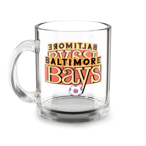 Baltimore Bays Glass Beer Mug 10 Ounce Capacity NASL Soccer Team Collectible Drinkware