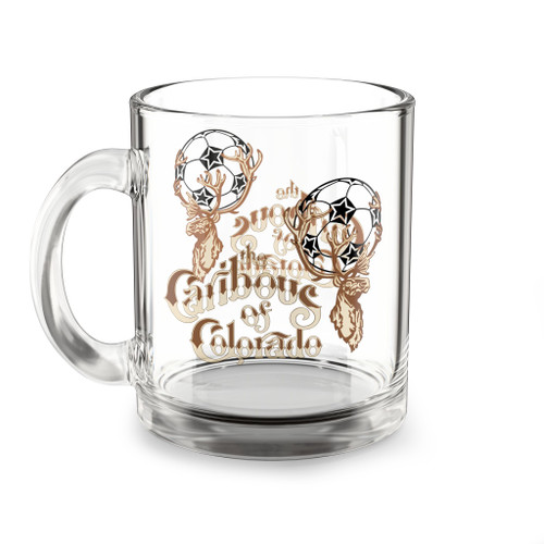 Colorado Caribous Glass Beer Mug 10 Ounce Capacity NASL Soccer Team Collectible Drinkware