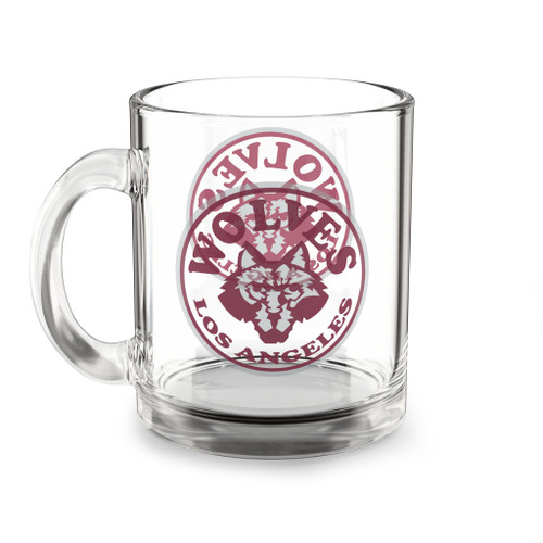 Los Angeles Wolves Glass Beer Mug 10 Ounce Capacity NASL Soccer Team Collectible Drinkware
