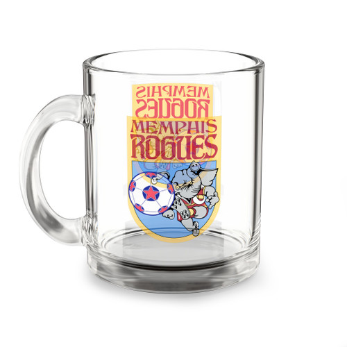 Memphis Rogues Glass Beer Mug 10 Ounce Capacity NASL Soccer Team Collectible Drinkware
