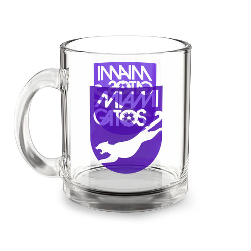 Miami Gatos Glass Beer Mug 10 Ounce Capacity NASL Soccer Team Collectible Drinkware