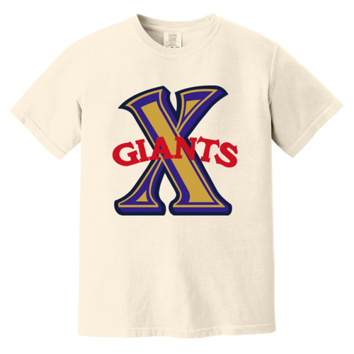 Cuban X-Giants T-shirt Heavyweight Negro Leagues Baseball Team Fan Apparel Tee color Ivory
